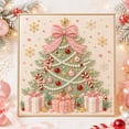 thumbnail image 1 of 2026 Christmas Tree Pearl Painting Kits for Adults, 3D Vintage Diamond Art With Frame, Bead Painting Kit Hang Wall Art Holiday Decor, Craft Lovers Ideal As A Handmade Holiday Gifts, 1 of 6