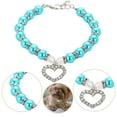 thumbnail image 1 of 2026 Clearance! Pearl & Diamond Decor Pet Collar Adjustable Dog Cat Collar Sparkling Jewelry Pet Neck Chain Comfortable Pet Accessory for Small Medium Dogs & Cats, 1 of 4
