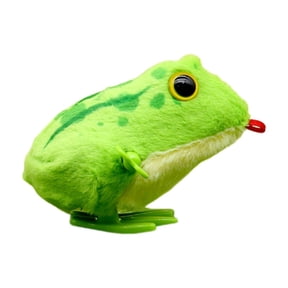 2026 Clockwork Jumping Frog Toy For Kids Simulation Wind-Up Cute Plush Interactive Birthday Gift