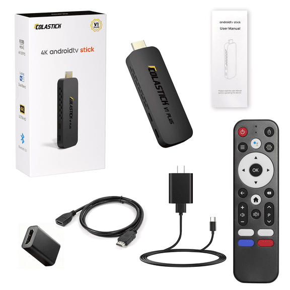 2026 ColaStick V1 Plus, Compact Electronic Unit, 2GB RAM 32GB ROM, Android 14, Remote Control and User Guide