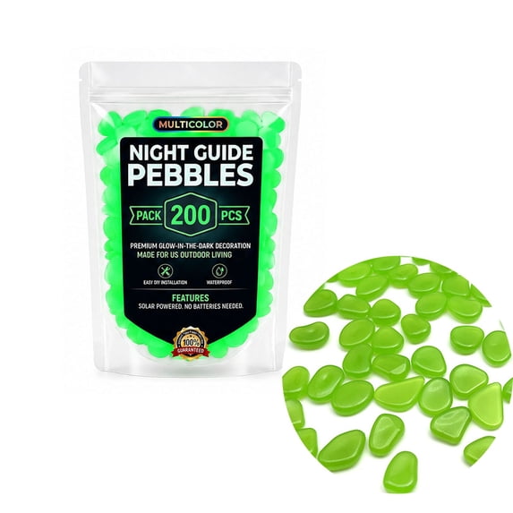 2026 Colorful Glow in the Dark Garden Rocks, Night Guide Rainbow ...