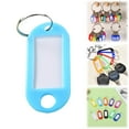 thumbnail image 1 of 2026 Colorful Plastic Key Tags with Keychain – Writable Luggage & Hotel Room Number Labels, Assorted Bright Colors (Plastic), 1 of 9