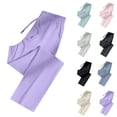 thumbnail image 1 of 2026 Comfy Fit Pants for Women Stretch Active Women's Ultra Soft Stretch Perfect Drape Easy Pull on Casual Track Pants Over 50 Purple XL, 1 of 5