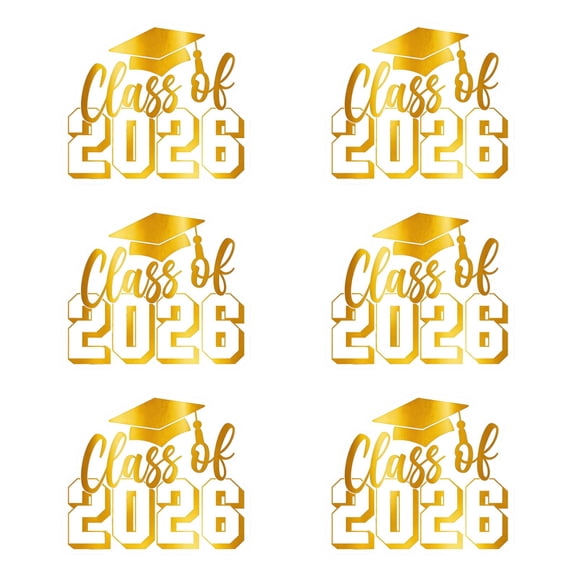 2026 Commemorative Stickers Transparent Gold Foil Waterproof Roll for Envelope Sealing Gift Label Decoration - Self Adhesive Graduation Event Anniversary Party Supply