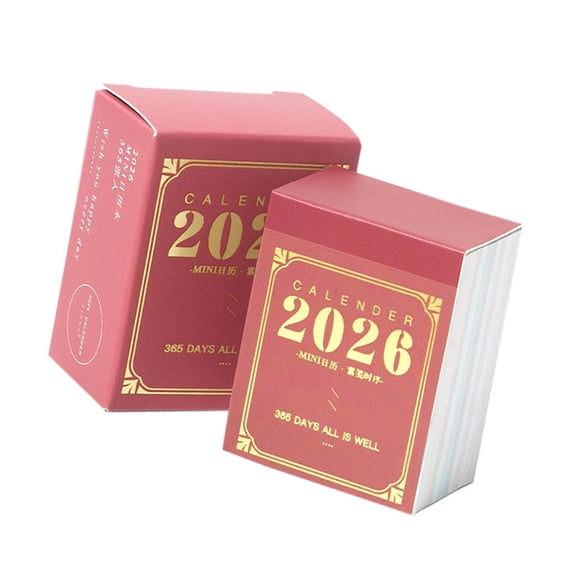 2026 Compact Tear-Off Desk Calendar 365 Daily Sheets Lightweight Planner for Notes Schedules Home School