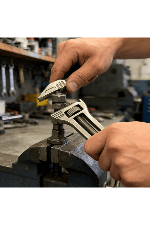 Titanium Keychain Multitool – Compact Adjustable Wrench with Nail Puller & Bottle Opener, Perfect for Travel, Fishing & Home Repair Tasks 2PC