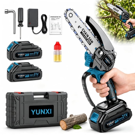 2026 Cordless Mini Chainsaw Set with Plastic Box, 2 Electric Saws for ...