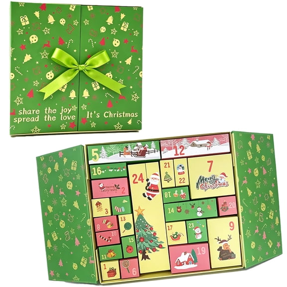 2026 Countdown Gift Set, 24‑Pack Cardboard Treasure Boxes, Compatible with Countdown Calendar Organizer, for Adult DIY Gifts & Indoor Decor