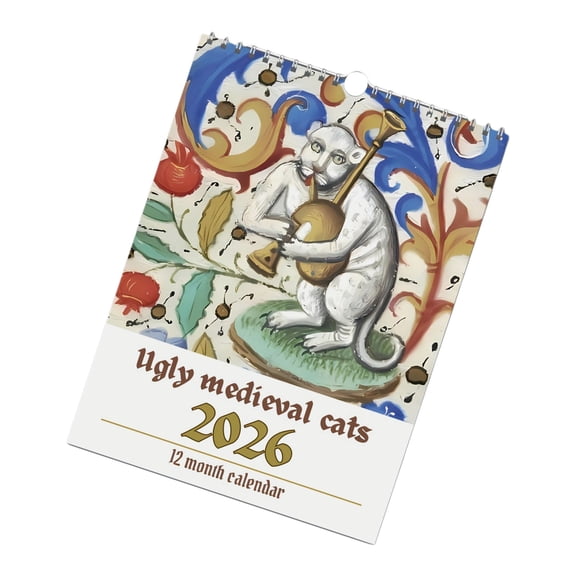 2026 Creative Illustrations Calendar Thick Art Paper Printing Wall Design Simple Monthly Wall Decors Calendar