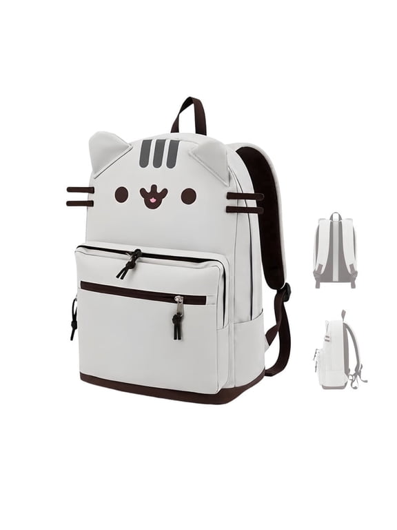 2026 Cute Cat Ear Backpack for Women, Cat Face Backpack, Y2k Kawaii Preppy Aesthetic Backpack, Waterproof and durable for Work Daily