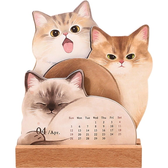 2026 Cute Cat Series Desk Calendar Table Planner Yearly Agenda Organizer Memo Notes For Home Office Daily Scheduler