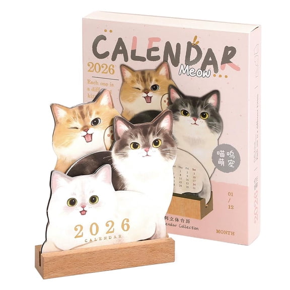 2026 Cute Dog Series Desk Calendar Table Planner Yearly Agenda Organizer School Scheduler Daily Notes Memo For Office