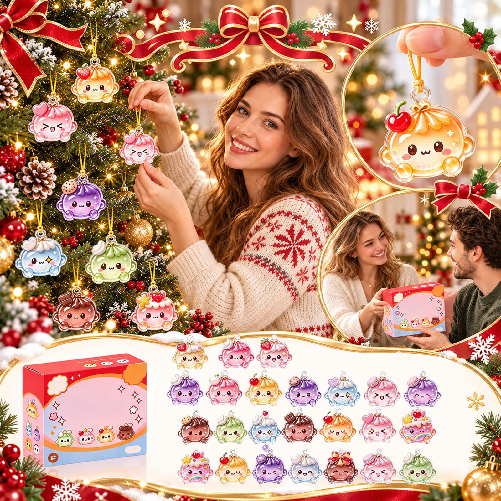 2026 Cute Jelly Dessert Advent Calendar 24 Days Countdown Blind Box ...