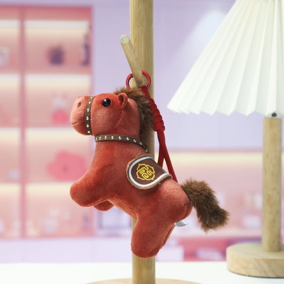 2026 Cute Plush Pony Mascot Keychain Horse Backpack Charm Stuffed Animal Pendant for Girls Boys Aldults Car Interior Accessories Home Decoration Hanging Ornament