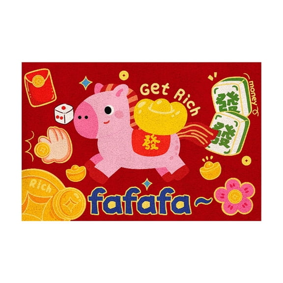 2026 Cute Rich Horse Pattern Carpet Bathroom Non Slipping Mat Absorbent Floor Mat Entrance Mat Non Slipping Foot Mat Bedroom Carpet