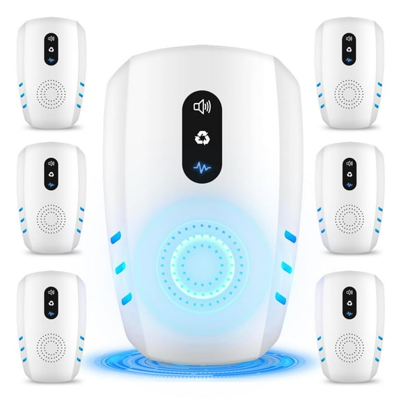 2026 Cvtayn Upgraded Ultrasonic Pest Repellent Indoor Repeller, Mouse Traps, Repellent Roach, Mouse, Bugs, Mosquito, Mice, Spider, Ant, Rodent Repellent Ultrasonic Plug in, 3 Mode Switching, 6 Packs