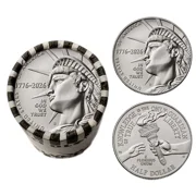 2026-D Enduring Liberty Half Dollar Coin Roll Brilliant Uncirculated, Americas 250th Anniversary