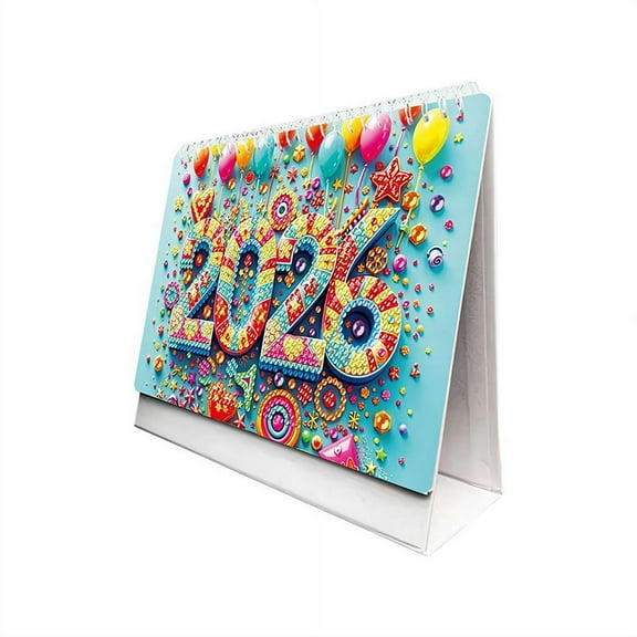 2026 DIY Diamond art Painting Calendar – Sparkling Desk Art Kit with Full Diamonds & Tools, Creative Home & Office Decor