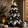 thumbnail image 1 of 2026 DIY Halloween Quilted Fabric Tree Kit, Complete Sewing Craft Supplies with Illustrated Guide, Cozy Spooky Farmhouse Halloween Craft Set Haunted House, 1 of 6