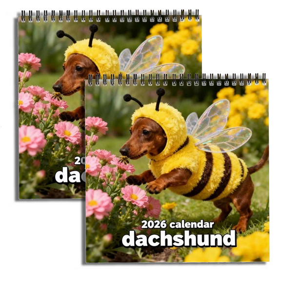 2026 Dachshund Wall Calendar, Funny Wiener Dog Monthly Wall Planner, Cute Sausage Dog Gifts for Dog Lovers, Pet Lover Home & Office Wall Decor