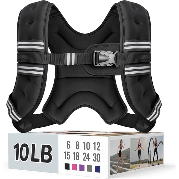 2026 Daily Hot Essential Adjustable Reflective Weighted Vest for Women Men, Breathable Fitness Workout Vest for Outdoor Exercise Muscle Building Endurance