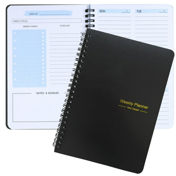2026 Daily Planner 52 Week One Page Per Day Productivity Planner Time Management Goal Setting Discipline Habit Notebook Full Year Schedule Organizer Book Office Students Use, Black