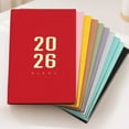 thumbnail image 1 of 2026 Daily Planner, A5 Medium Size (8.35" x 5.79"), Jan. - Dec. 2026, Daily Planner 2026, Monthly and Weekly Calendar Academic Planner with Monthly Index Tabs, PU Leather Cover Planner for Work, 1 of 6