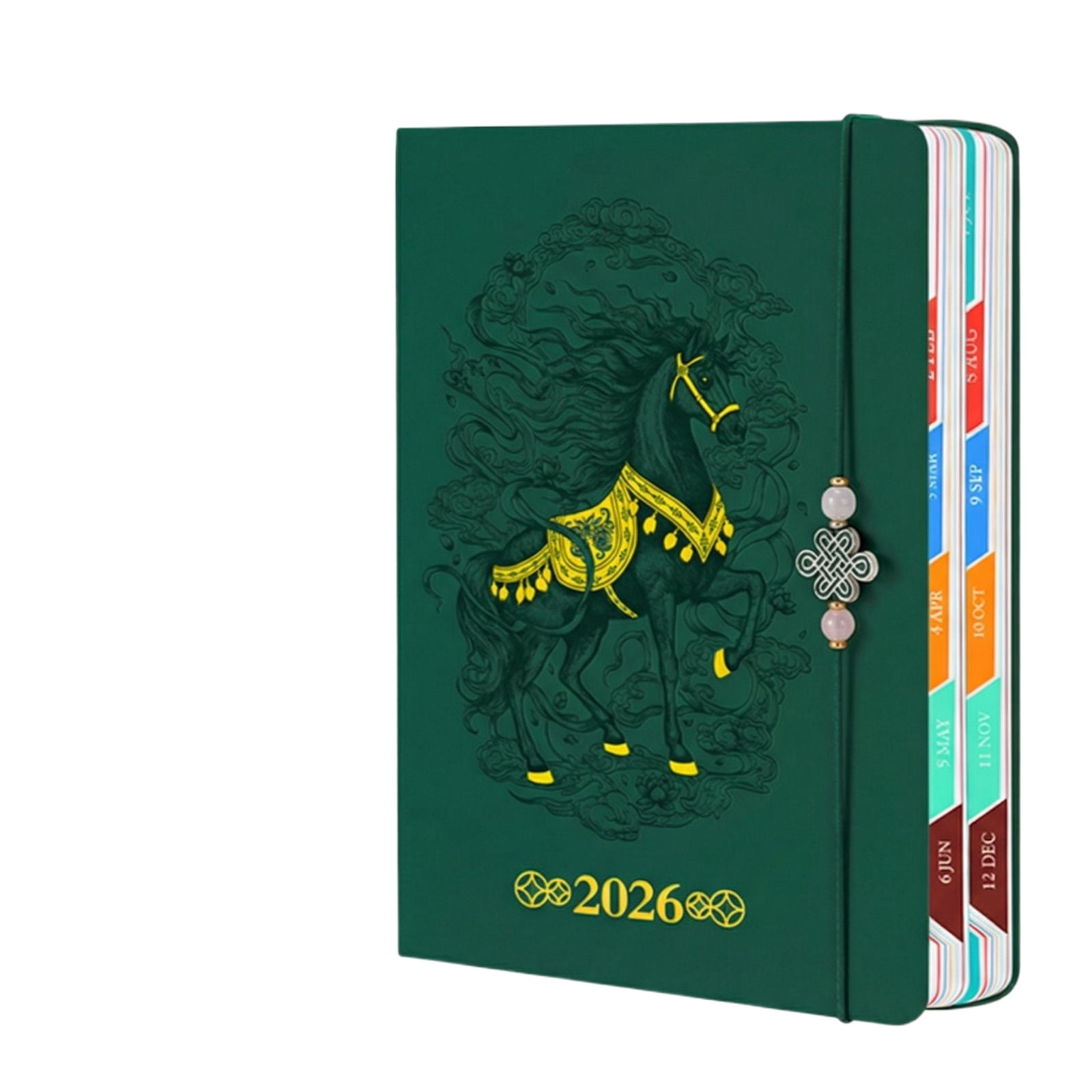 2026 Daily Planner Hardcover Schedule Book Yearly Monthly Weekly Agenda Notebook for Work Goal Setting Appointment Organizer Journal for Women Men, Green