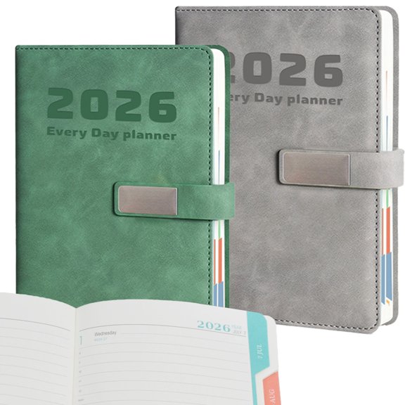 2026 Daily Planner, Jan 2026 - Dec 2026, 5.7" x 8.27" Weekly Planner/Calendar,Perfect for School Office Home Planning(2 pcs)