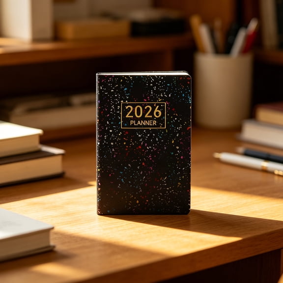 2026 Daily Planner Notebook,4.2 x 3.1",Portable Mini English Schedule Journal,for Daily Note Taking,Ideal Gift for Students and Office Workers