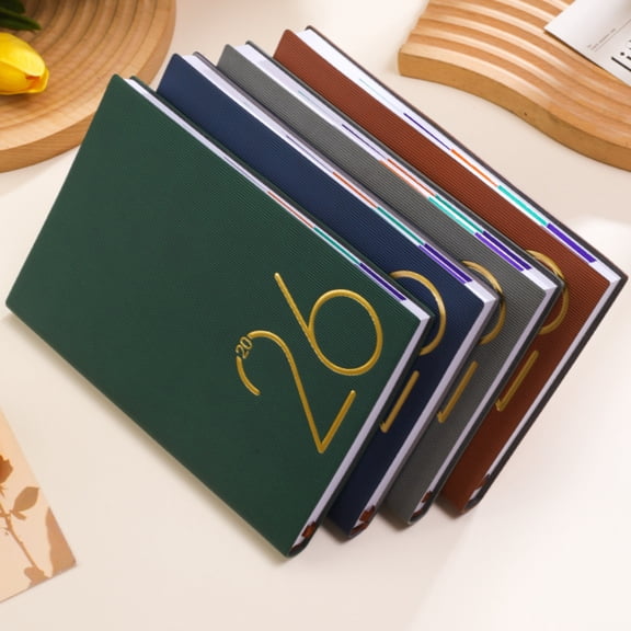 2026 Daily Planner Notebook, 8.2" Undated to Do List Daily Weekly Monthly Goals Tracker Pocket Notebook, Suitable for Office Home Study Work Time Management Fitness Habit Dark Green