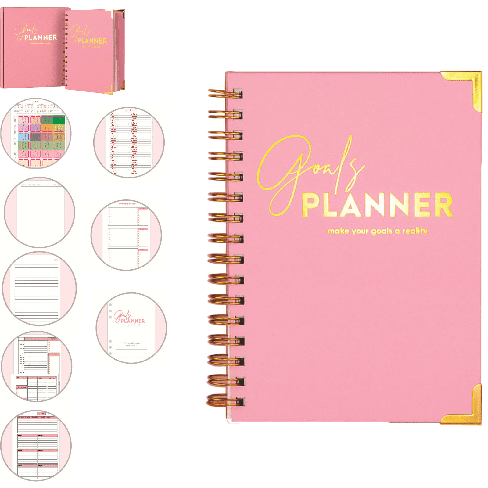 2026 Daily Planner Notebook with Gift Box, Multi-Layout Organizer Journal, Monthly & Daily Planning Notebook with Notes, Stickers & Creative Pages, Ideal Gift for Friends