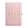thumbnail image 1 of 2026 Daily Planner Schedule Organizer with Hourly Timetable, 12-Month Management Record Notebook, Portable Schedule Book with Ribbon Bookmark and Elastic Pen Slot, 1 of 7