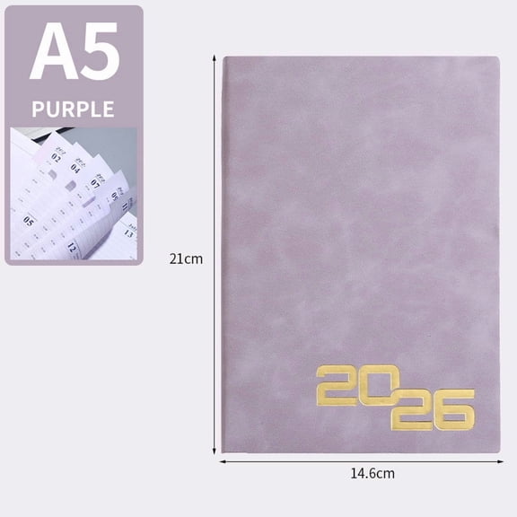 2026 Daily Planner, Weekly and Monthly Layouts, Goal Setting Sections, Thick No-Bleed Paper, 152 Sheets, Hardcover with Foil Stamping for Professionals and Students