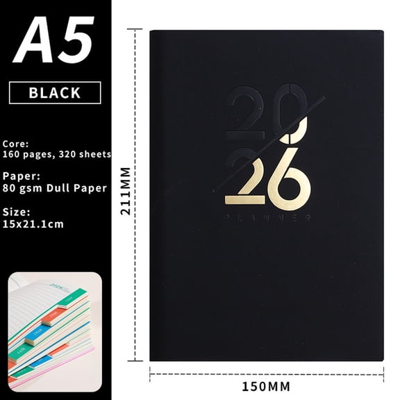 2026 Daily Planner and Goal Setting Notebook with 324 Pages for Students, Professionals, and Busy Individuals