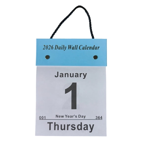 2026 Daily Tear-Off Wall Calendar, Minimalist 365 Days Design with One Page Per Day, Simple and Elegant Home Decor for Daily Planning,Blue