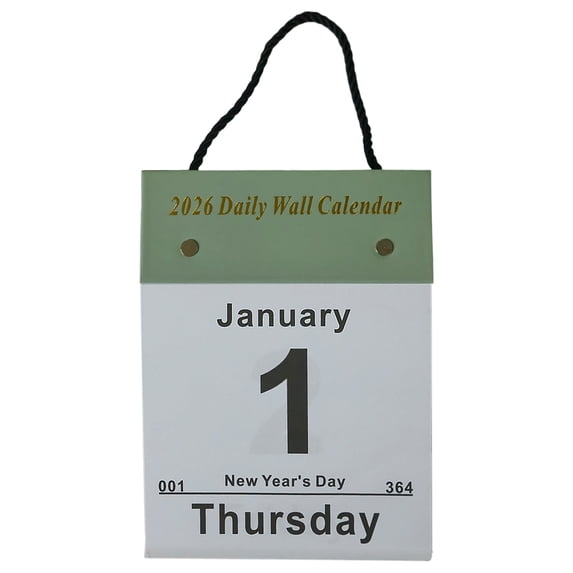 2026 Daily Wall Calendar Large Tear-Off Pages Hanging Organizer Simple Date Display for Home Office School Use