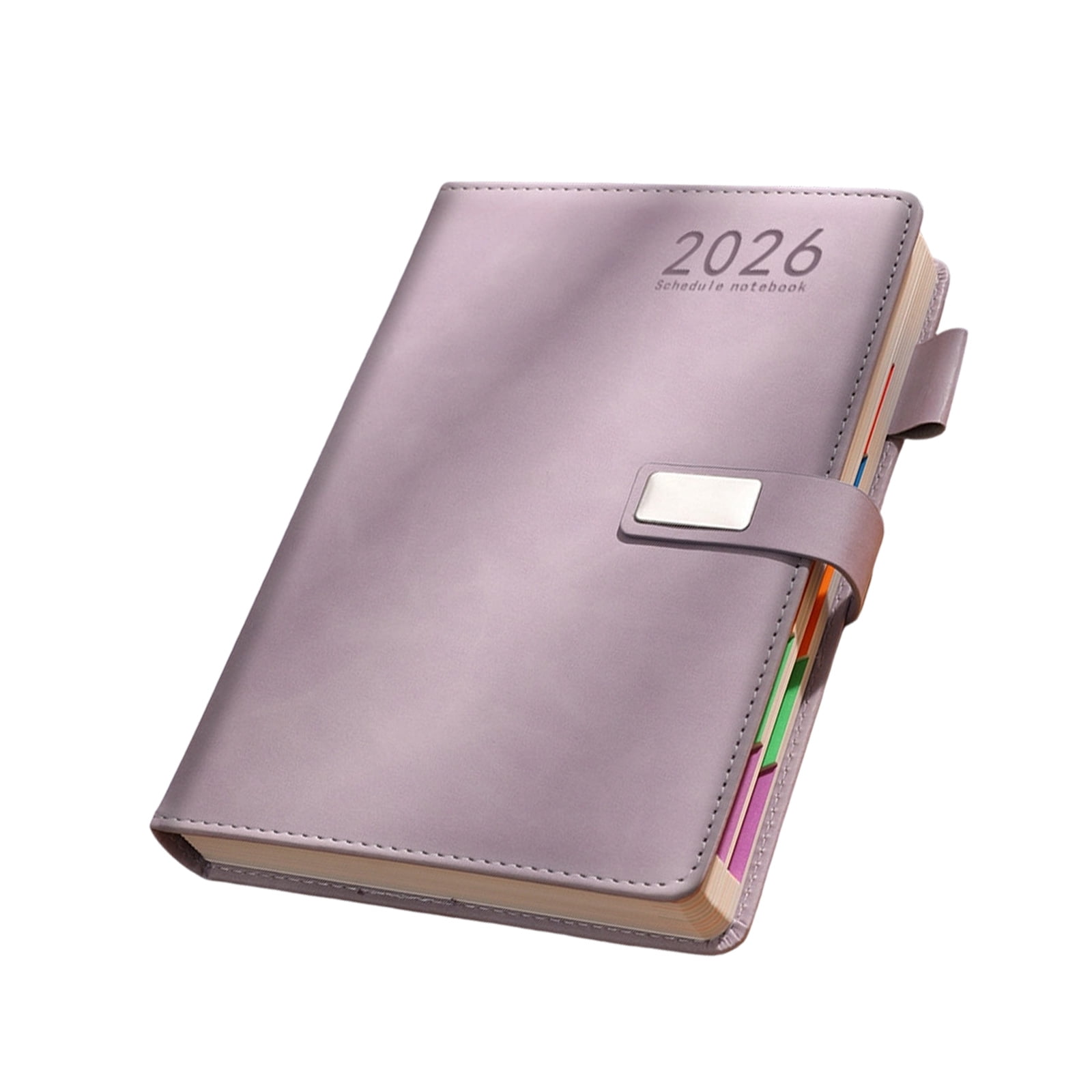 2026 Day Planner with 400 Pages Dated Button Closure PU Leather ...
