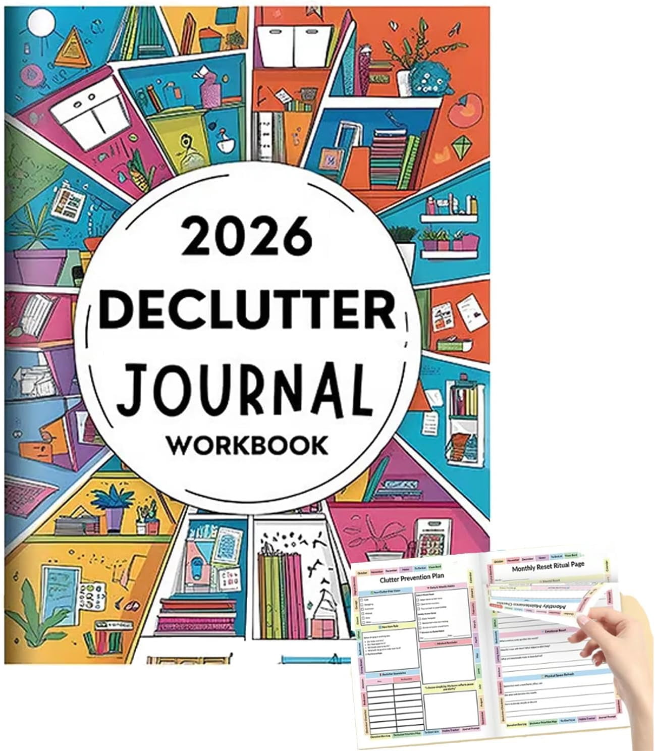 2026 Guided Declutter Journal | 60-Page Home Office Organization Planner | 52-Week Family ...