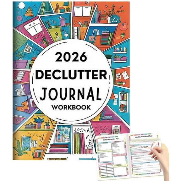 2026 Guided Declutter Journal | 60-Page Home Office Organization Planner | 52-Week Family & Personal Planning Diary to Transform Your Space(1 PCS)