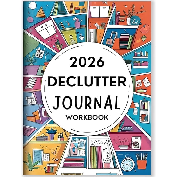 2026 Declutter Journal Workbook, Home Planner, 60 Page Guided Organization Planner,Family Organizing & Personal Planning Diary,Minimalist Goal Setting,Weekly and Monthly Simple Prompt (1pcs)