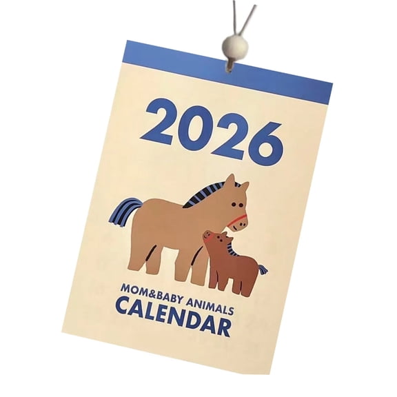 2026 Decorative Horse Designs Calendar Thick Paper Sheets For Wall Display