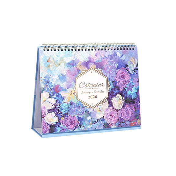 2026 Desk Calendar, 12-Month Wall Calendar with Monthly Weekly Views, Thick Paper for Office Home Planning and Organization(A)