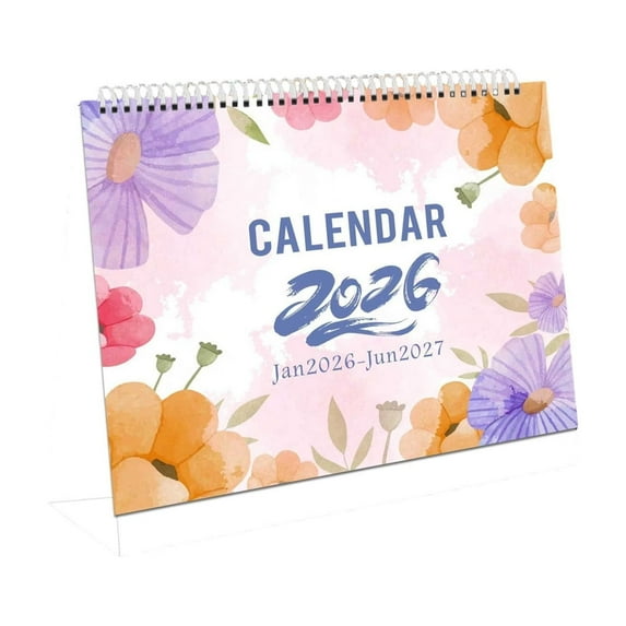 2026 Desk Calendar, 18 Months Standing Flip Calendar,JAN 2026 - JUNE ...