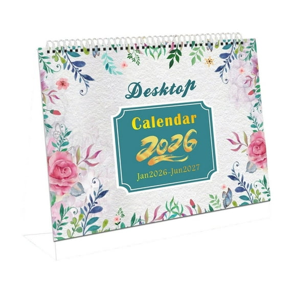 2026 Desk Calendar, 18 Months Standing Flip Calendar,JAN 2026 - JUNE ...