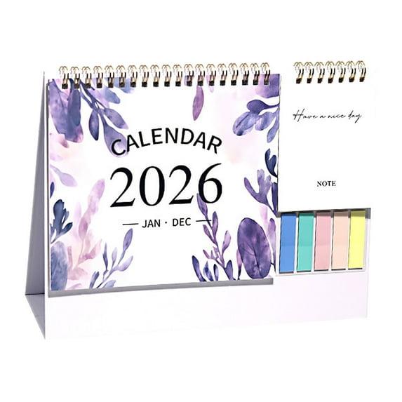2026 Desk Calendar - Desk Calendar from January 2026 - December 2026, 10.08" x 7.68" Calendar Desk, 12 Months Standing Flip 2026 Desktop Calendar, Small Flip Desktop Calendar for Easy Organizing