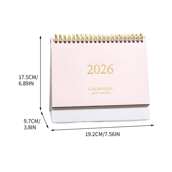 2026 Desk Calendar, Desktop Calendar, Customizable Border Office Memo Notebook, Minimalist Design Organizational Planner