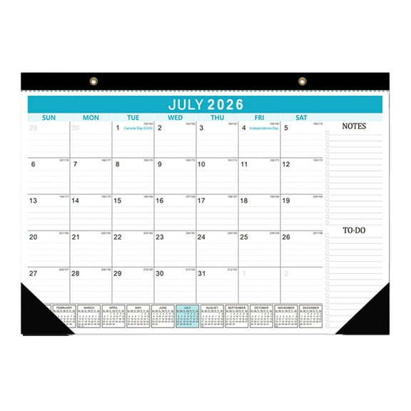 2026 Desk Calendar - Jan 2026 - June 2027, 18 Months Extra Large Monthly Desk Calendar, 16.9"x12" , To-Do List & Notes, Best Desk/Wall Calendar For Planning Or Organizing