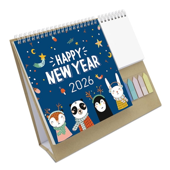 2026 Desk Calendar Jan to Dec Office Tabletop Calendar Planner with Sticker