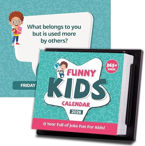 2026 Desk Calendar - Kids Funny Calendar 2026, Jan.2026 - Dec.2026, 4. ...